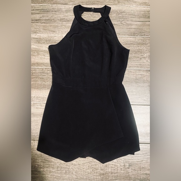 Pants - Elegant Black Halter Romper